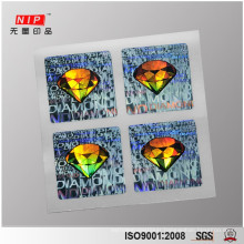 3d hologram stickers, silver with customized design